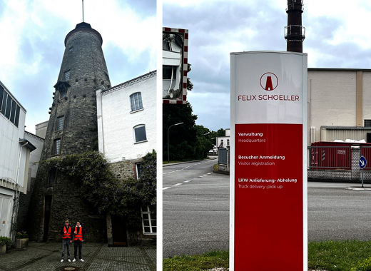 Elftklässler besuchen die Firma Schöller